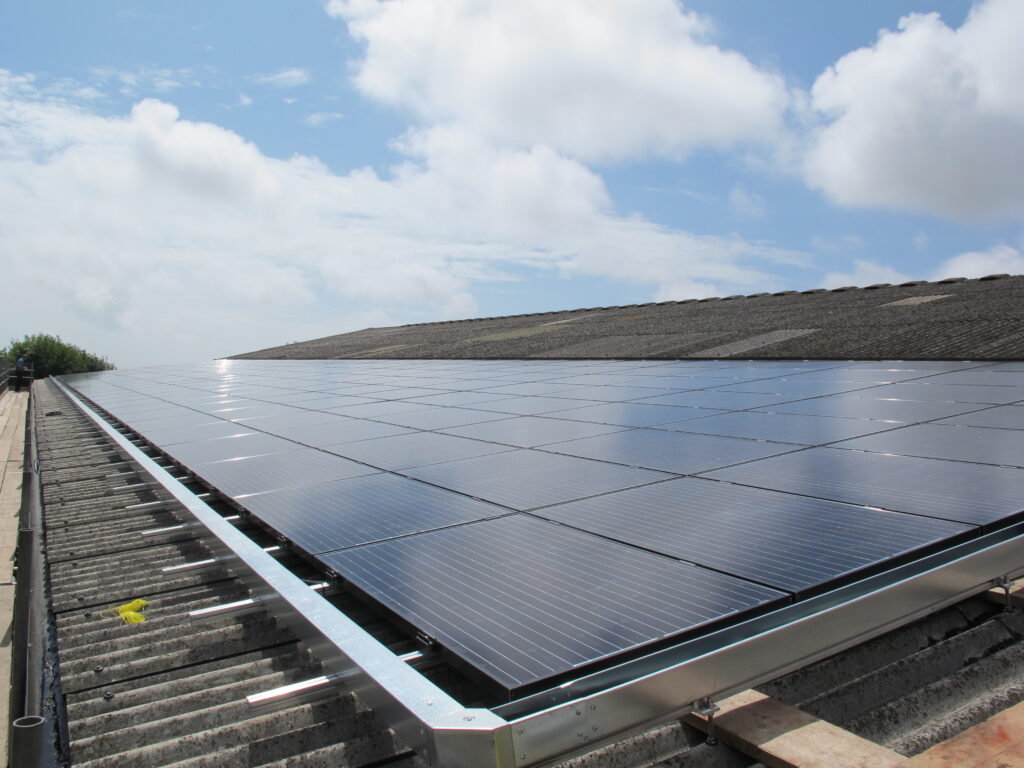 Warehouse solar panels